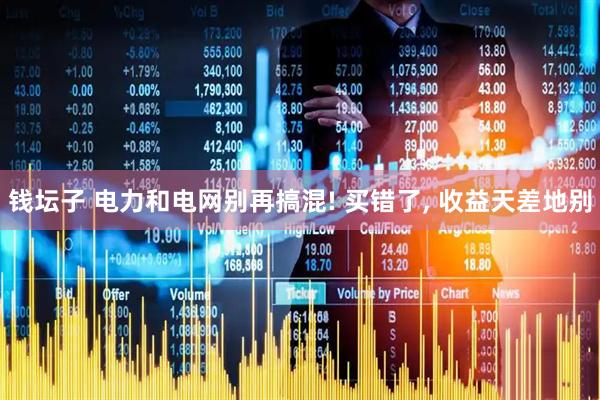 钱坛子 电力和电网别再搞混! 买错了, 收益天差地别