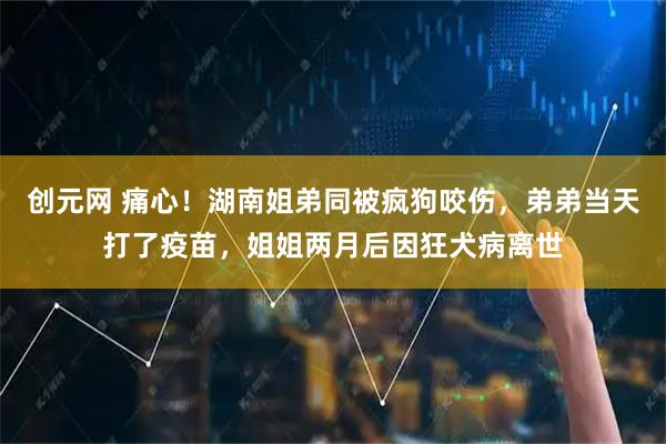 创元网 痛心！湖南姐弟同被疯狗咬伤，弟弟当天打了疫苗，姐姐两月后因狂犬病离世