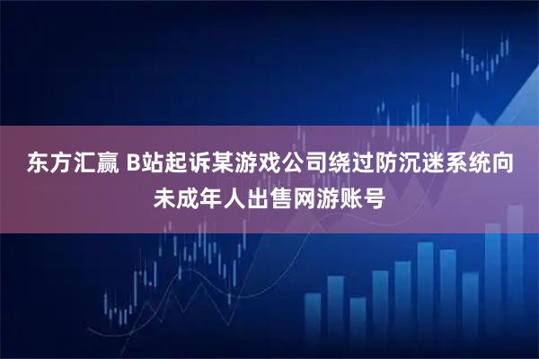 东方汇赢 B站起诉某游戏公司绕过防沉迷系统向未成年人出售网游账号