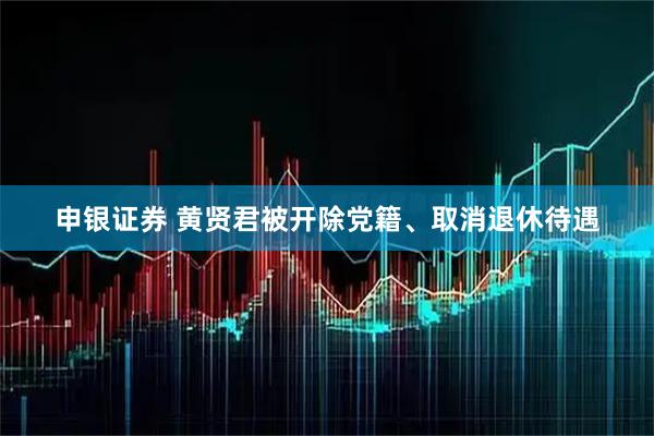 申银证券 黄贤君被开除党籍、取消退休待遇